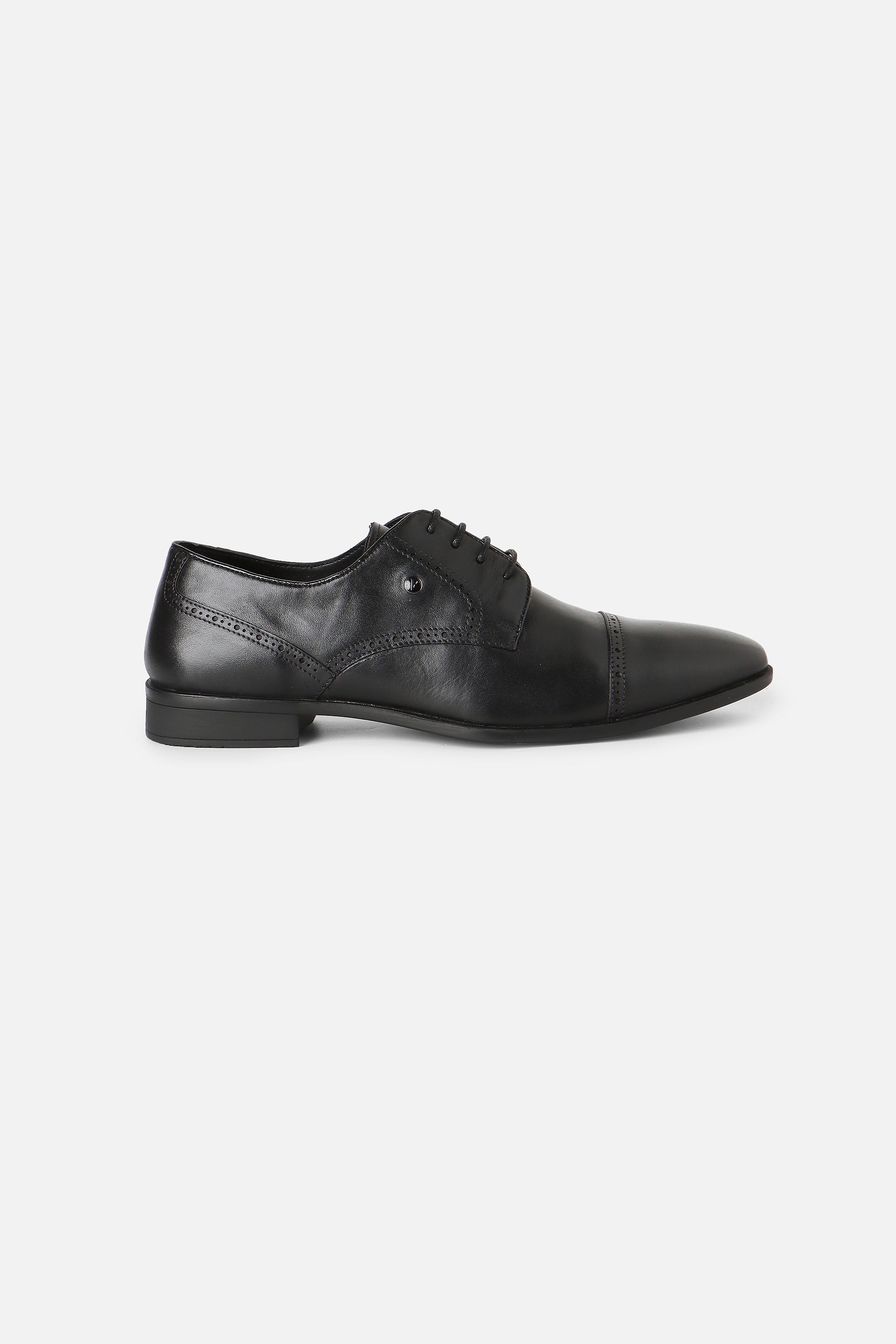 Men's Black Formal Solid Derby Shoes