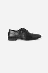 Men's Black Formal Solid Derby Shoes