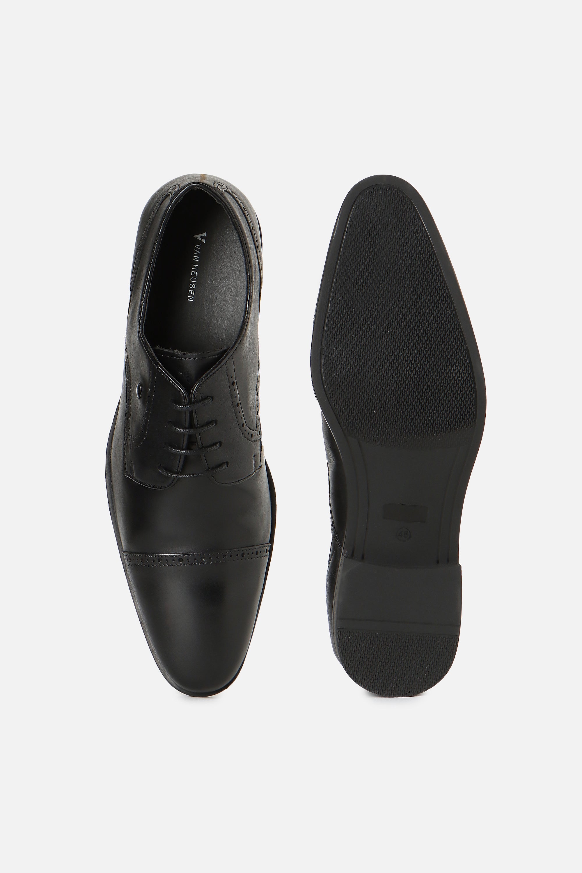 Men's Black Formal Solid Derby Shoes