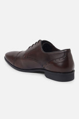 Men's Brown Formal Solid Derby Shoes