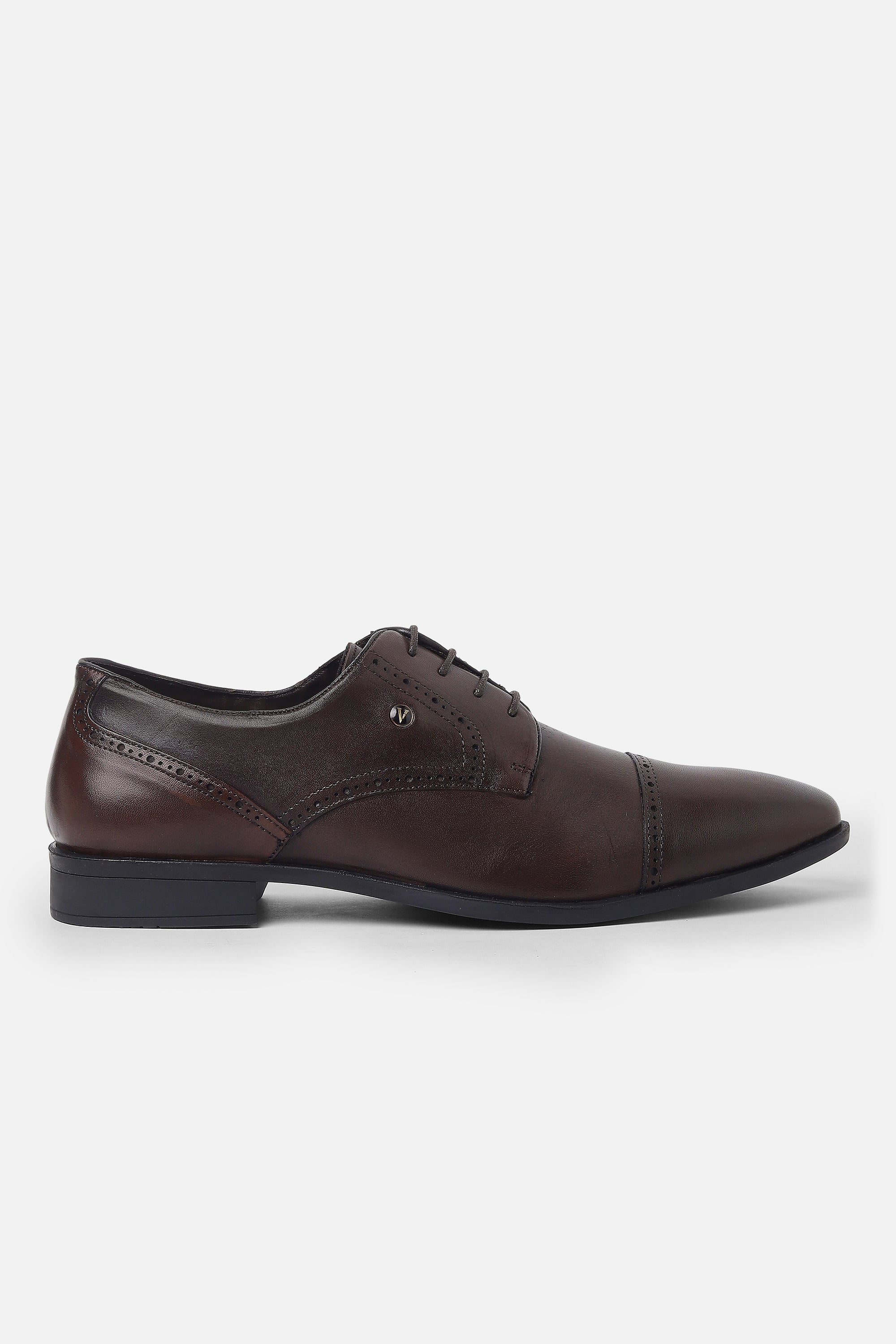 Men's Brown Formal Solid Derby Shoes