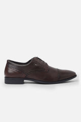 Men's Brown Formal Solid Derby Shoes