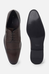 Men's Brown Formal Solid Derby Shoes