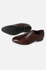 Men's Brown Formal Solid Brogues
