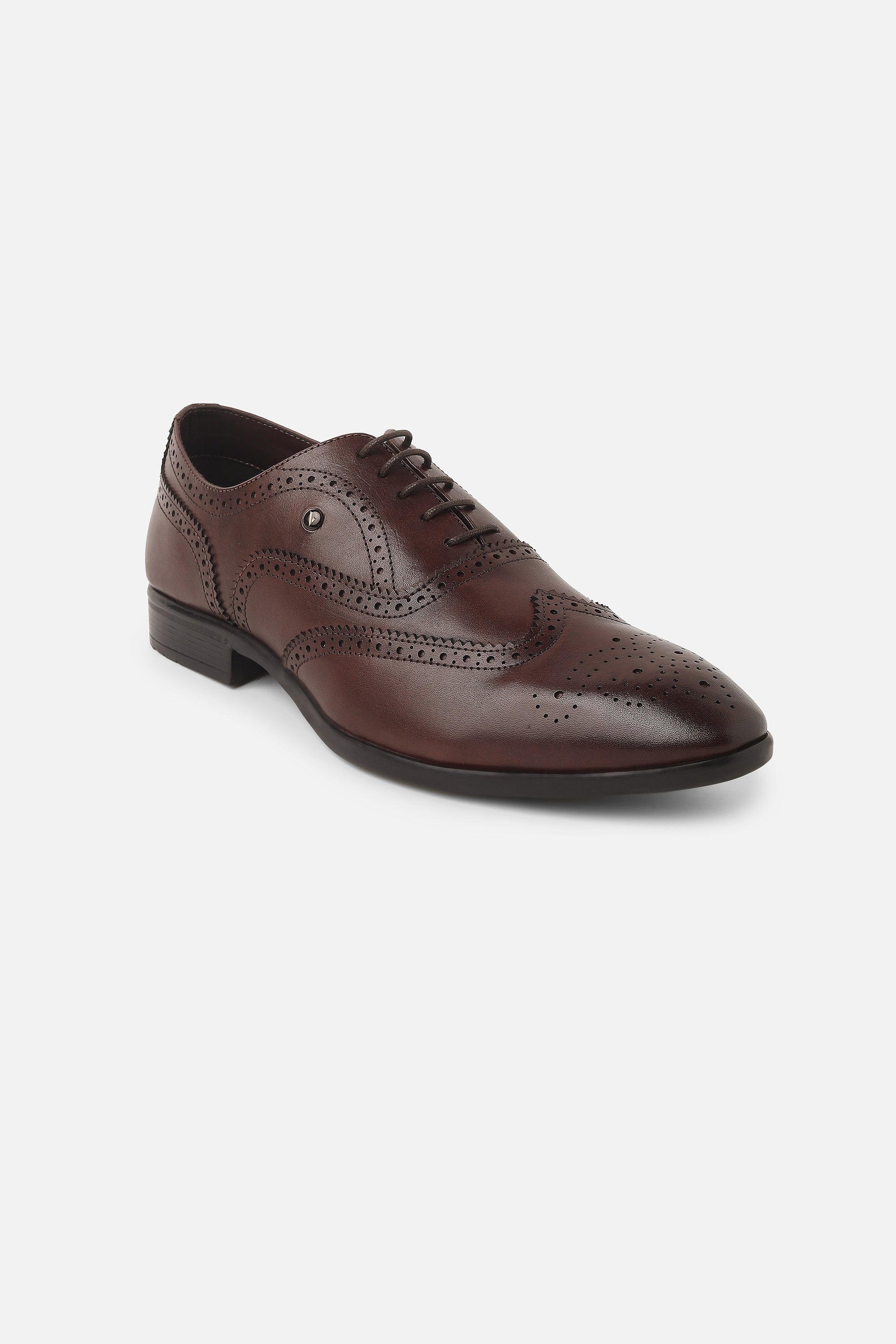 Men's Brown Formal Solid Brogues