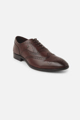 Men's Brown Formal Solid Brogues