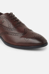 Men's Brown Formal Solid Brogues