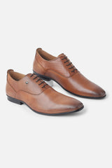 Men's Brown Formal Solid Oxford Shoes