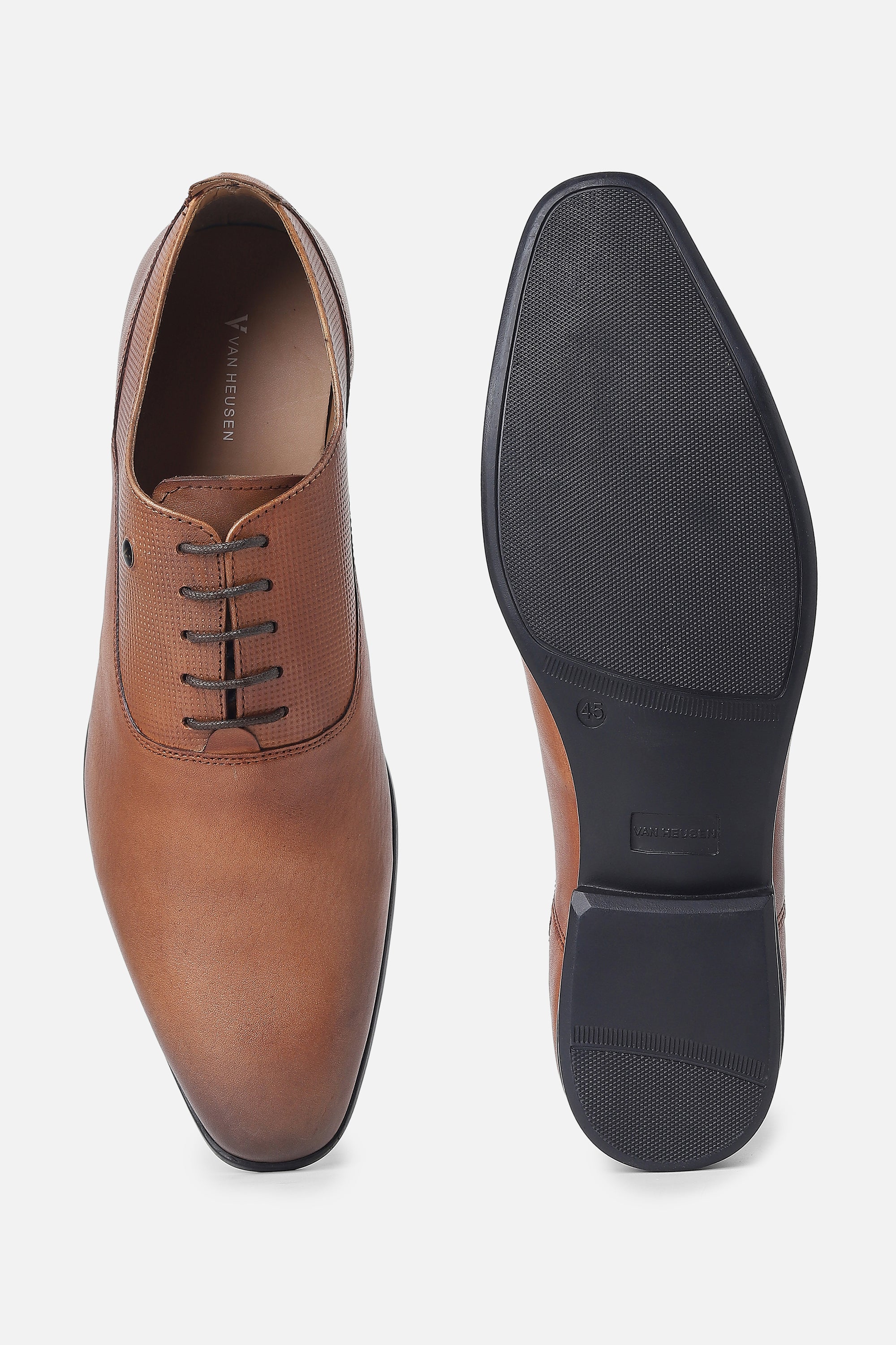 Men's Brown Formal Solid Oxford Shoes