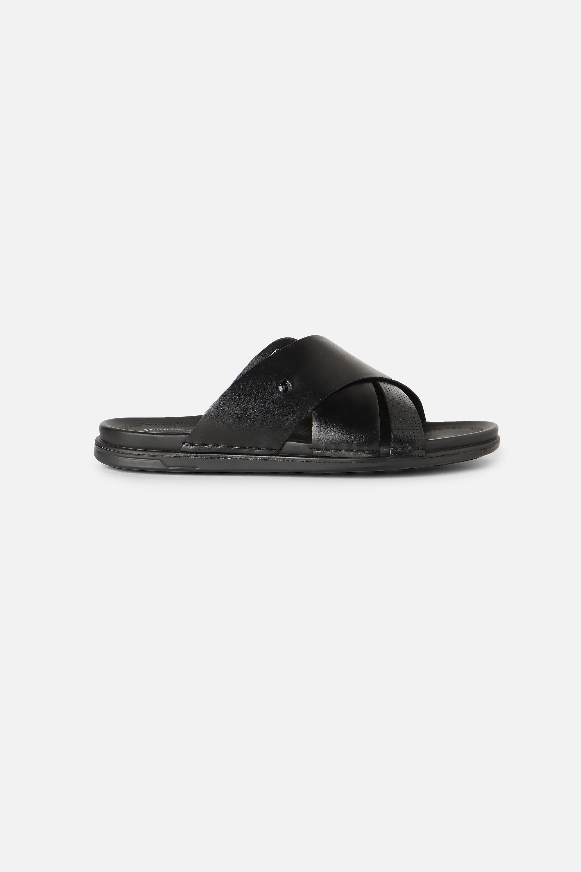 Men's Black Casual Synthetic Sandal
