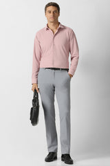 Men's Pink Formal Solid Slim Fit Full Sleeves Shirt