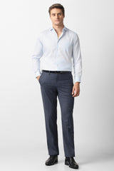 Men's Blue Regular Fit Trouser