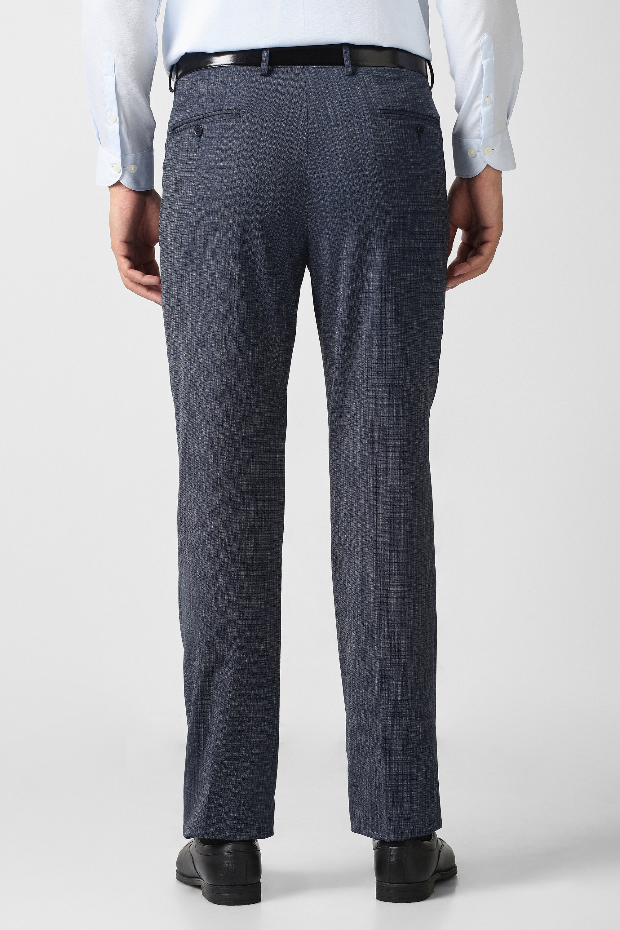 Men's Blue Regular Fit Trouser