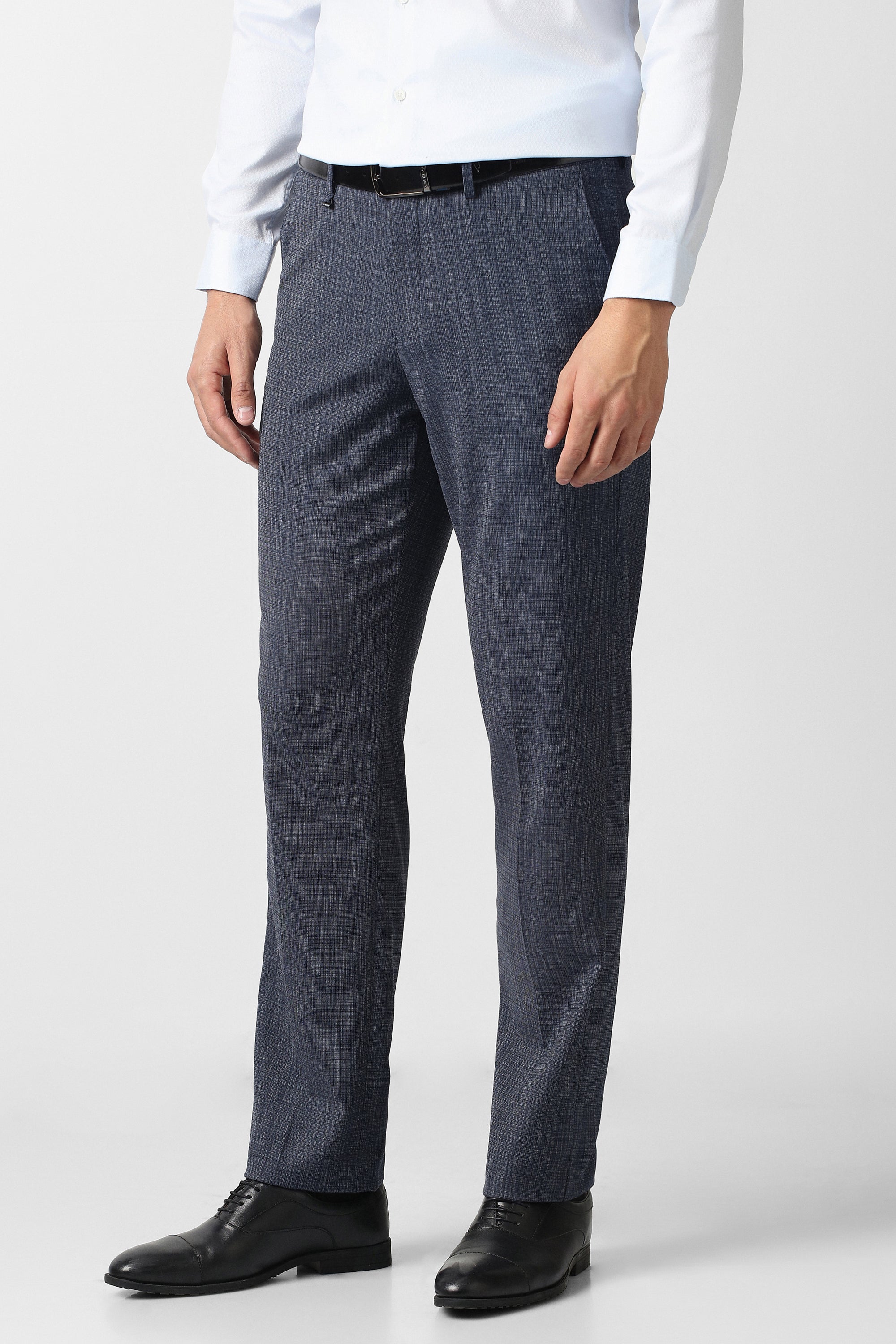 Men's Blue Regular Fit Trouser