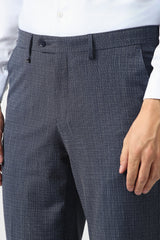 Men's Blue Regular Fit Trouser