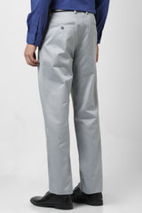 Men's Light Grey Regular Fit Trouser