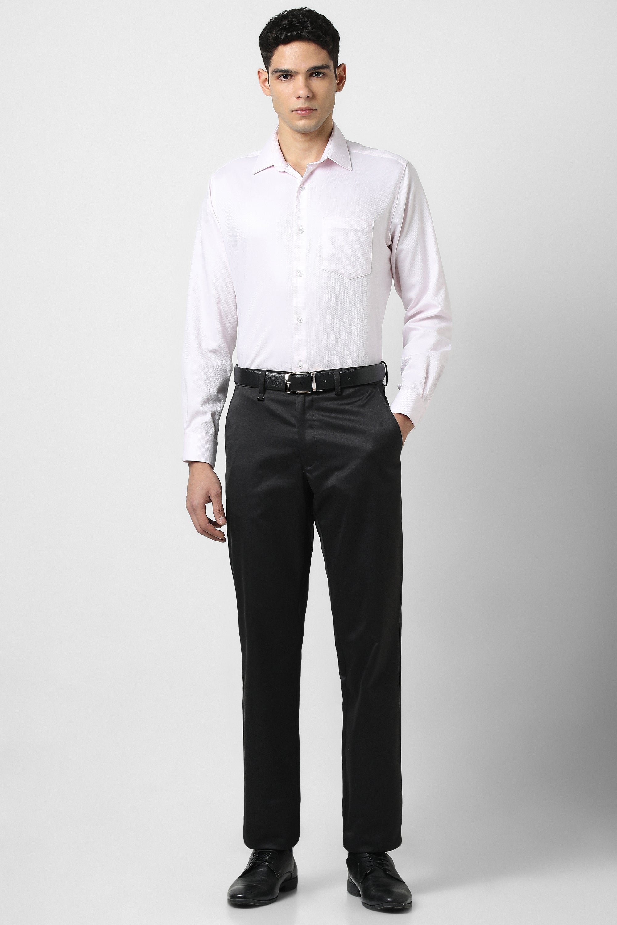 Men's Charcoal Regular Fit Trouser