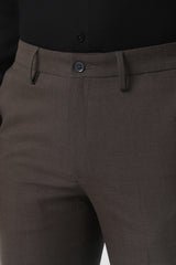Men's Brown Slim Fit Trouser