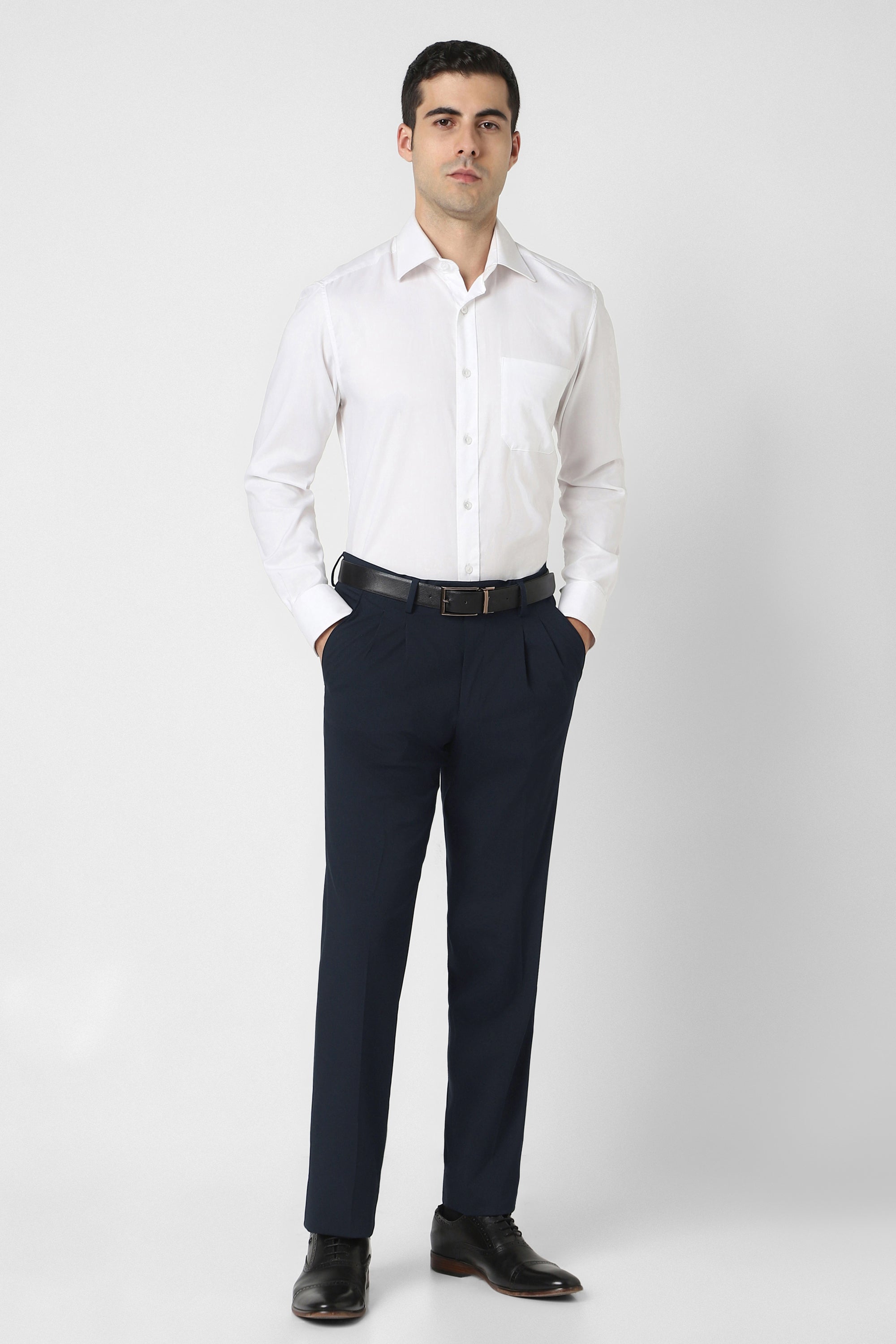 Men's Navy Regular Fit Trouser
