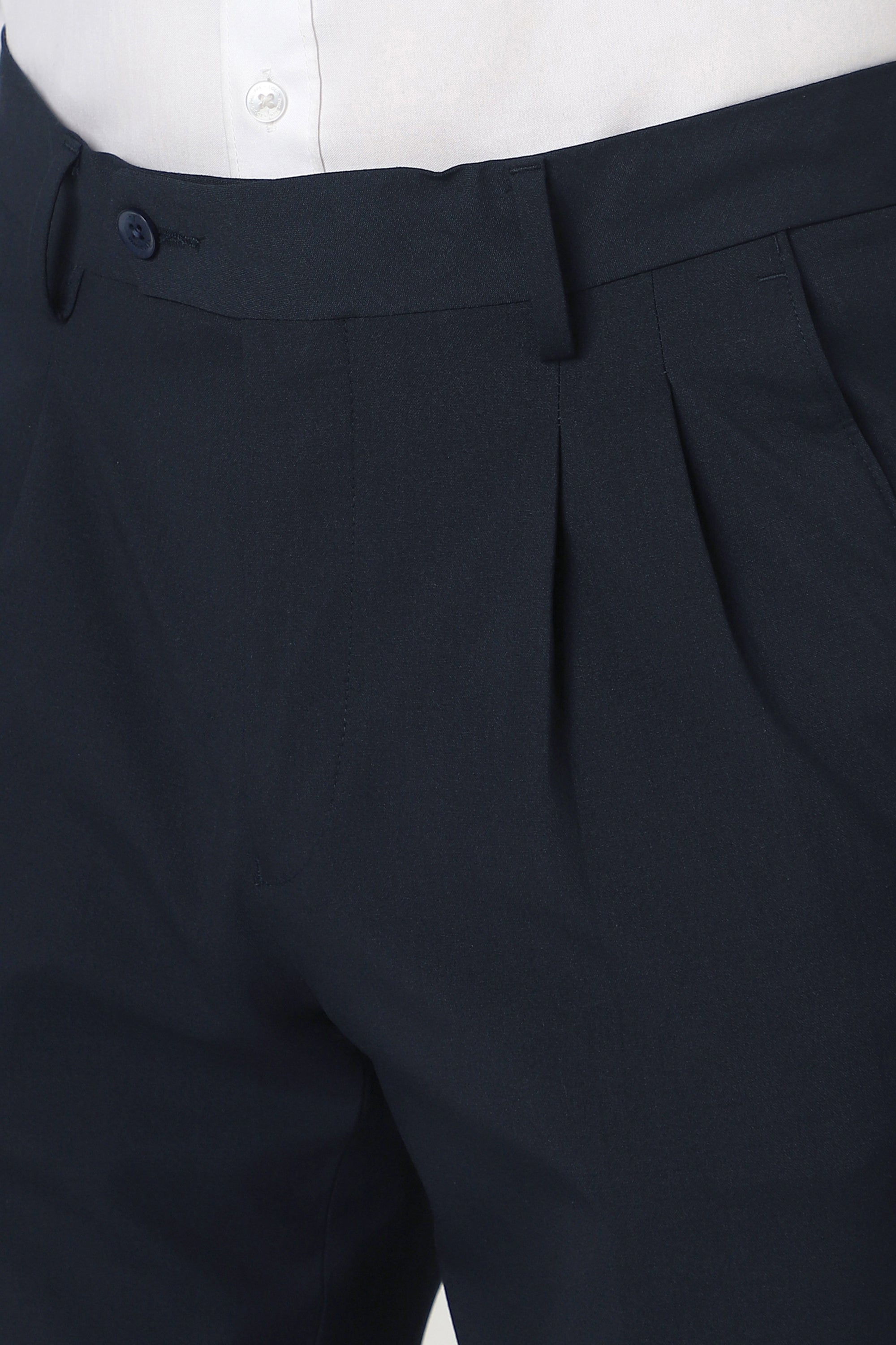 Men's Navy Regular Fit Trouser