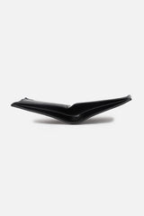 Men's Black Textured Bi-Fold Leather Wallet