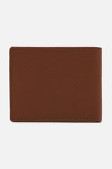 Men's Tan Textured Bi-Fold Leather Wallet