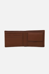 Men's Tan Textured Bi-Fold Leather Wallet