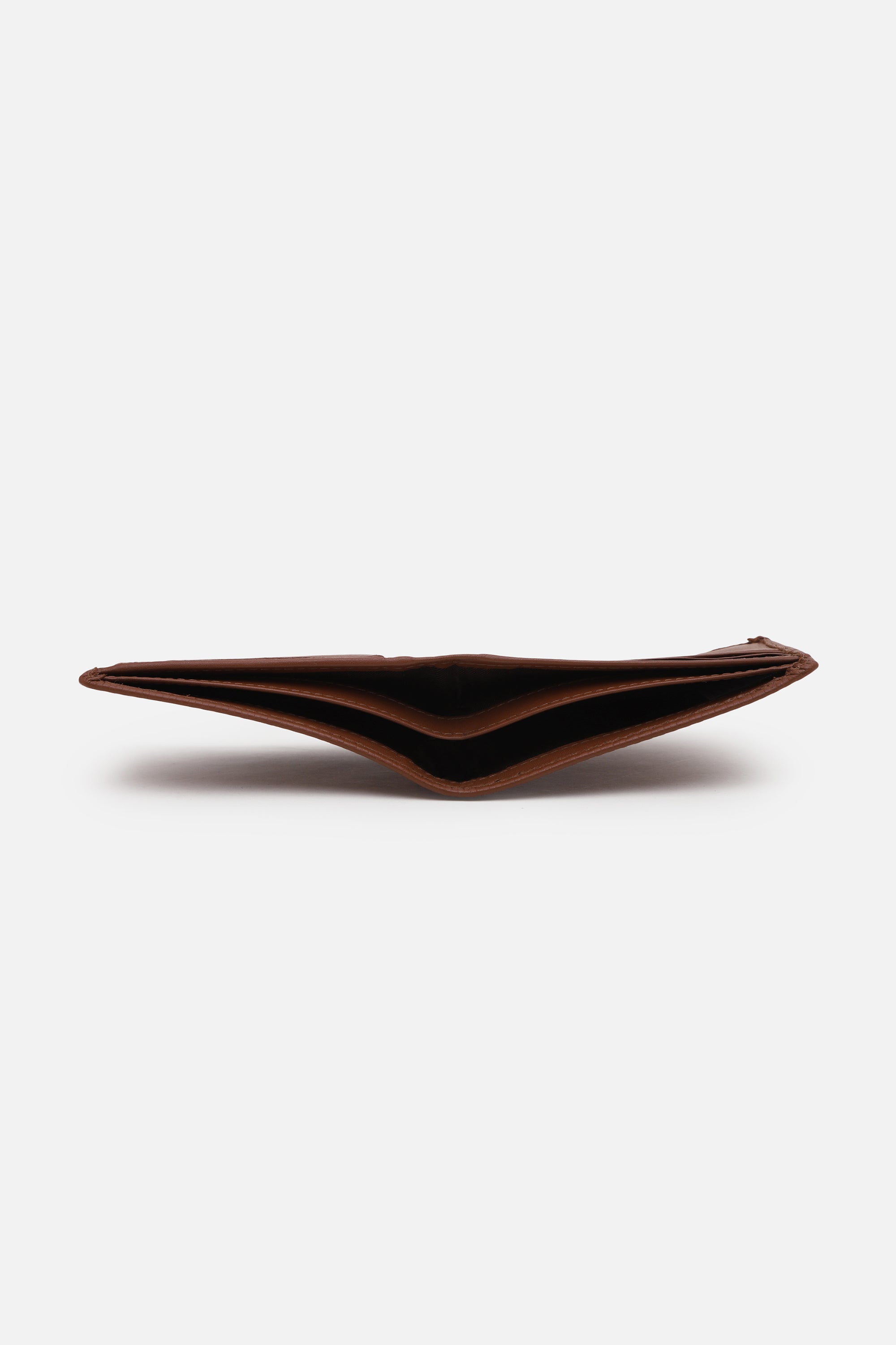 Men's Tan Textured Bi-Fold Leather Wallet