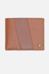Men's Tan Textured Bi-Fold Leather Wallet