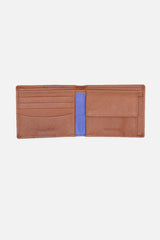 Men's Tan Textured Bi-Fold Leather Wallet