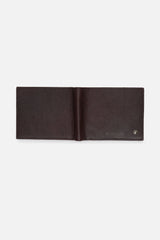 Men's Brown Textured Bi-Fold Leather Wallet