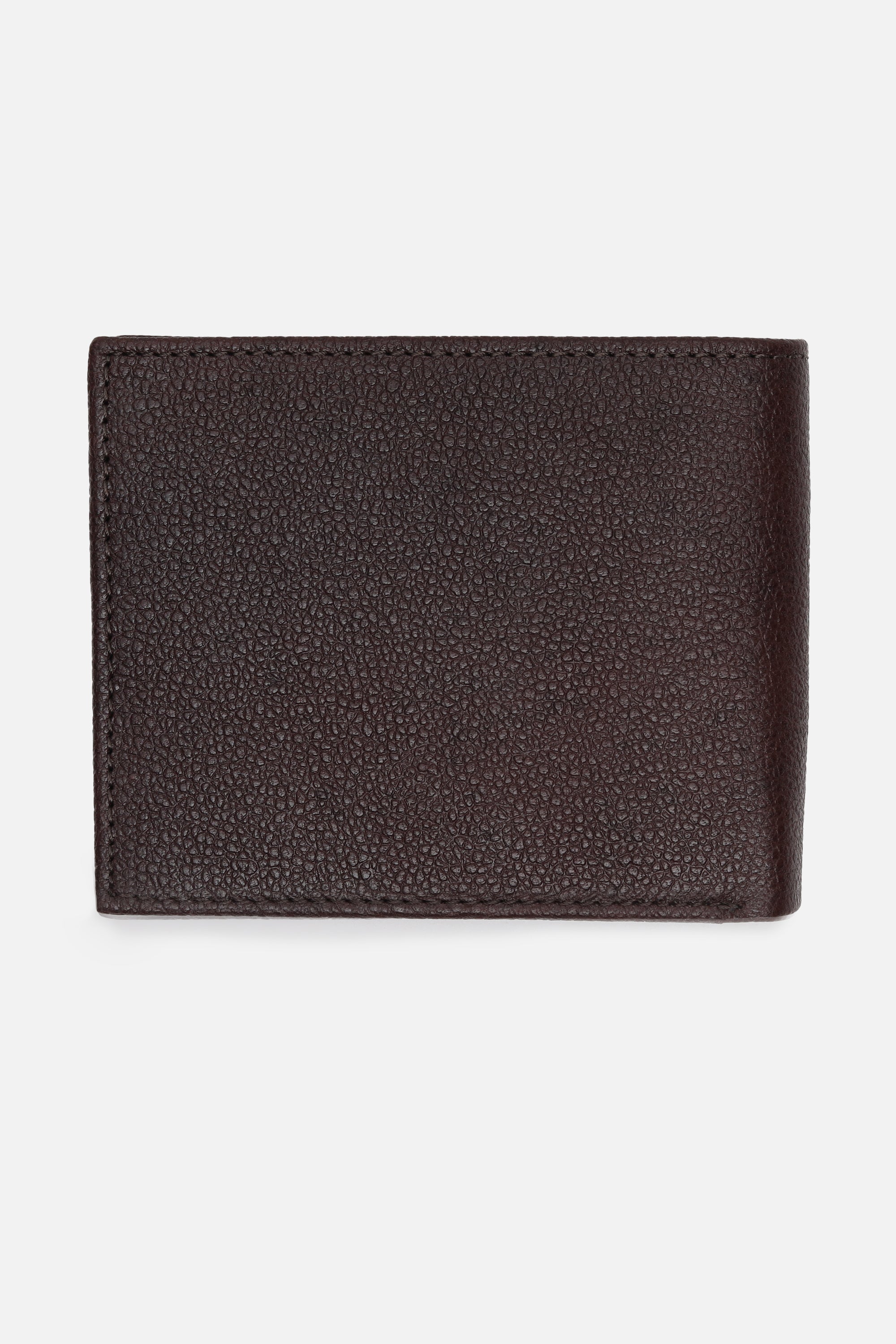 Men's Brown Textured Bi-Fold Leather Wallet