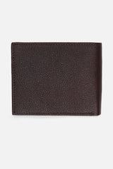 Men's Brown Textured Bi-Fold Leather Wallet