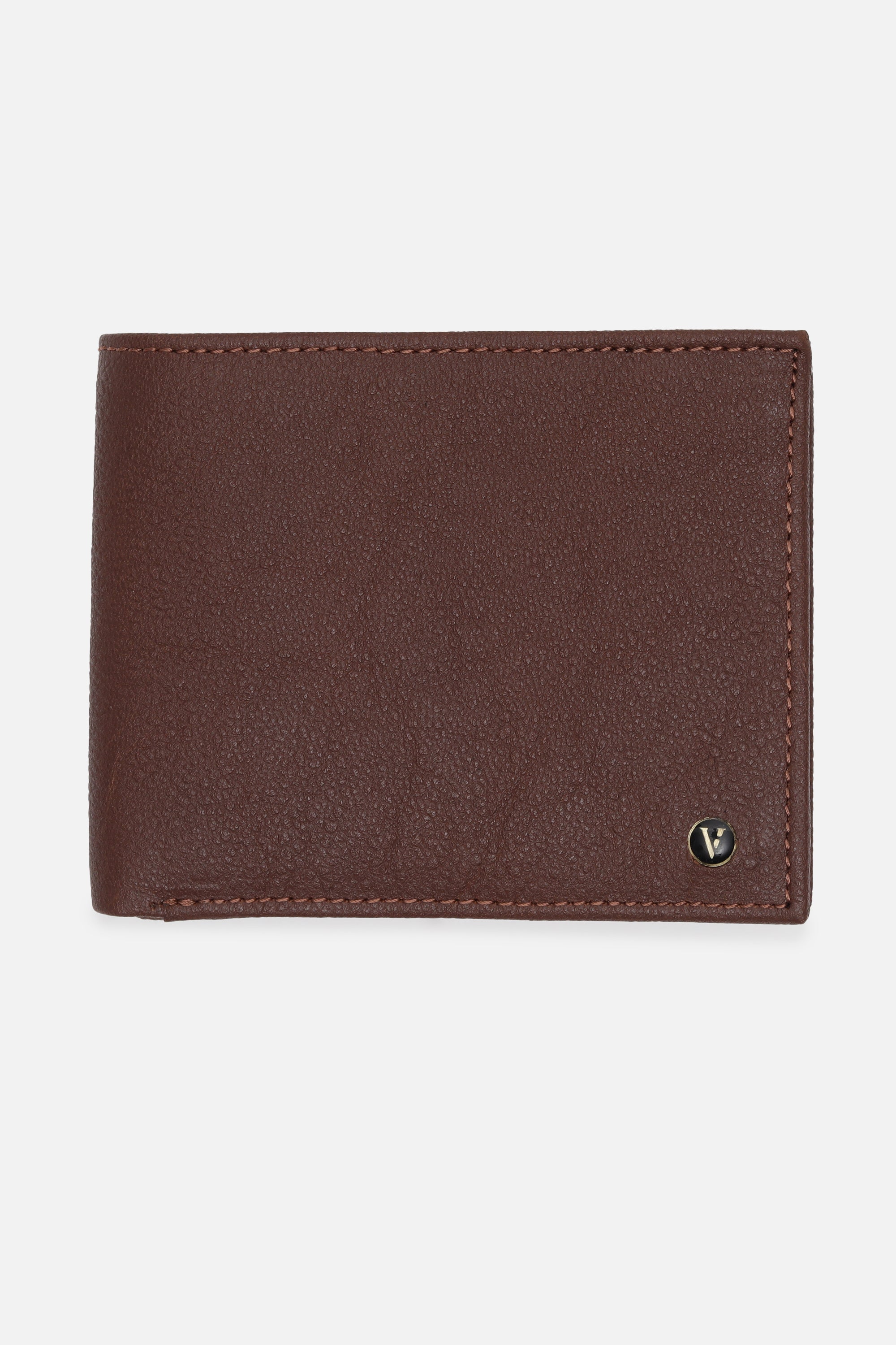 Men's Tan Textured Bi-Fold Leather Wallet