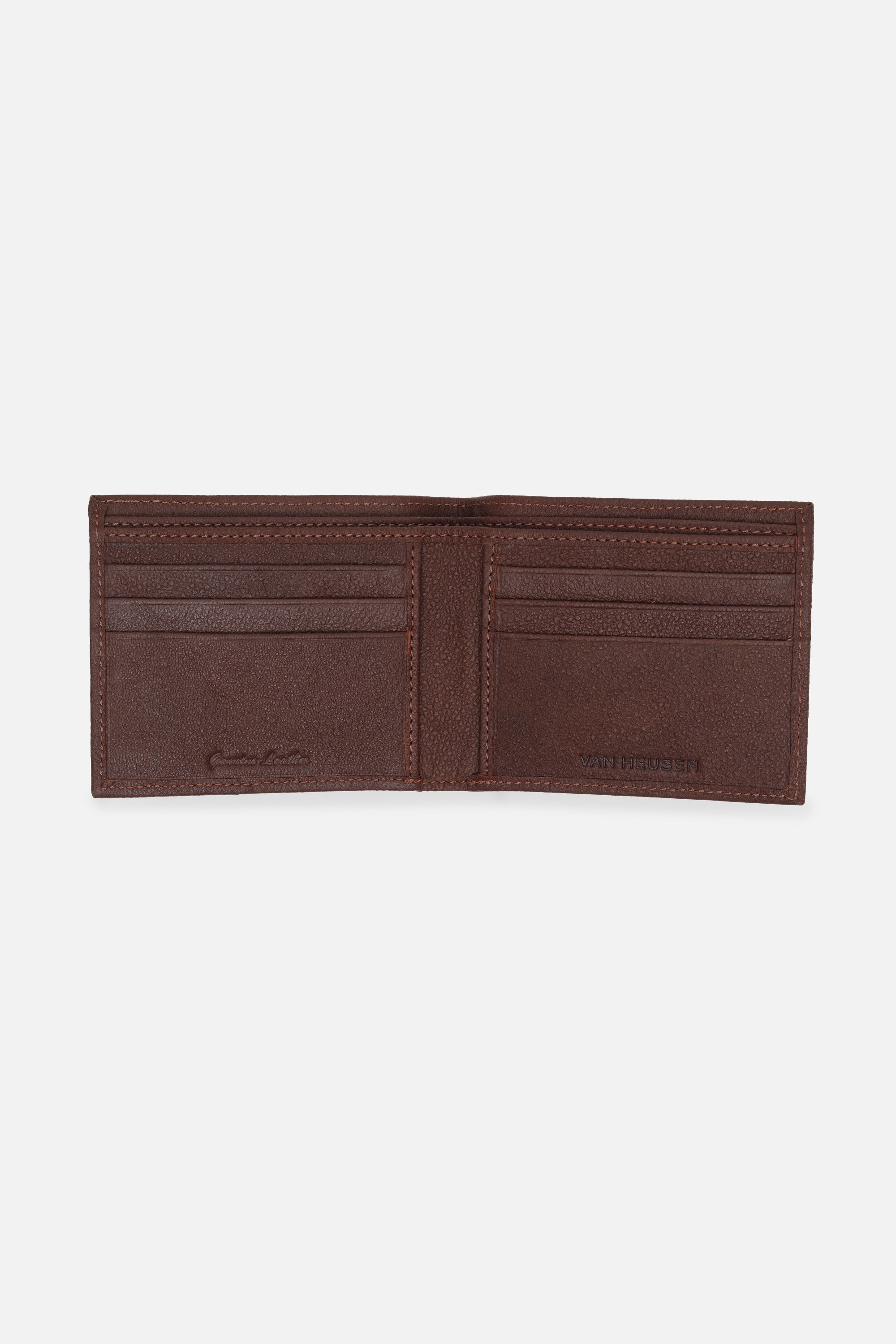 Men's Tan Textured Bi-Fold Leather Wallet