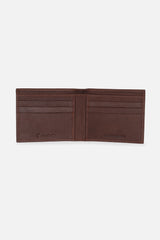 Men's Tan Textured Bi-Fold Leather Wallet