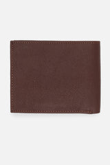 Men's Tan Textured Bi-Fold Leather Wallet