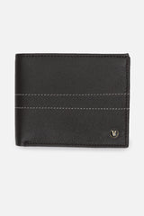 Men's Brown Textured Bi-Fold Leather Wallet