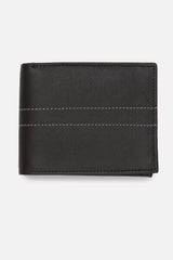 Men's Brown Textured Bi-Fold Leather Wallet