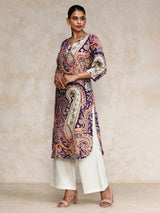 Women's Paisley Printed Three Quarter Sleeve Kurta