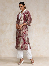 Women's Paisley Printed Three Quarter Sleeve Kurta