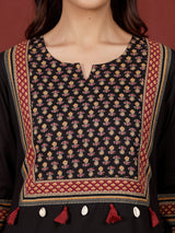 Women's Jaipuri Ethnic Printed Yoke Straight Kurta