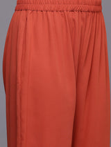 Women's Halter Neck Zari And Sequence Embroidered Sleeveless Flared Kurta Paired With Tonal Bottom