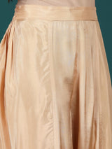 Women's Ethnic Printed Mirror & Gota Embelished Kaftan With Dhoti Pants