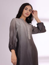 Women's Ombre Balloon Sleeve Kurta With Trouser