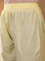Women's Schiffli Thread Work Embroidered Anarkali Kurta With Solid Bottom & Dupatta