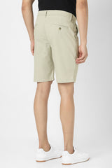 Men's Beige Casual Solid Regular Fit Shorts
