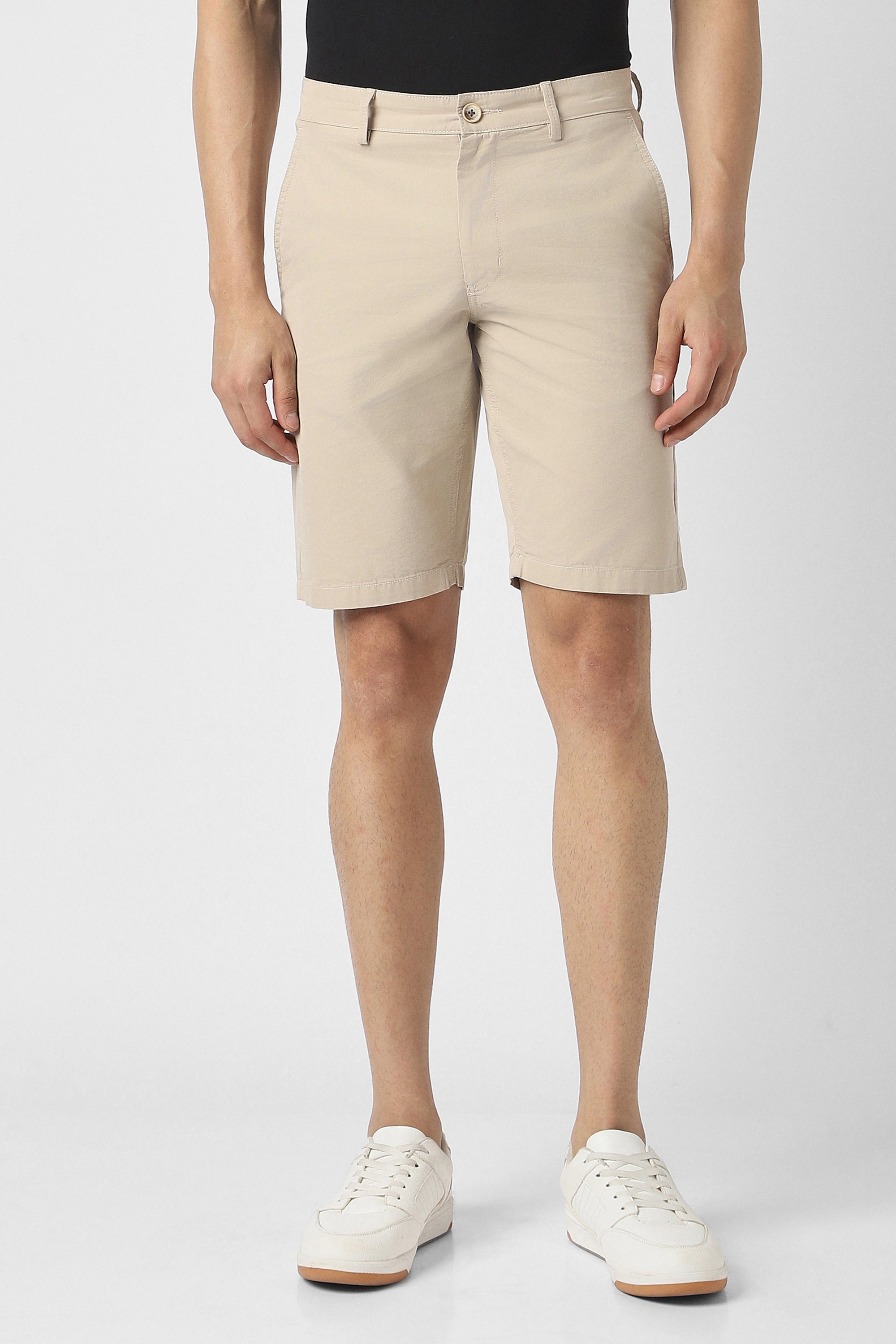 Men's Beige Regular Fit Shorts