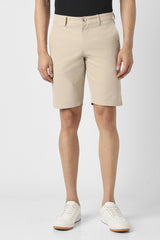 Men's Beige Regular Fit Shorts