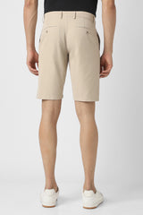 Men's Beige Regular Fit Shorts